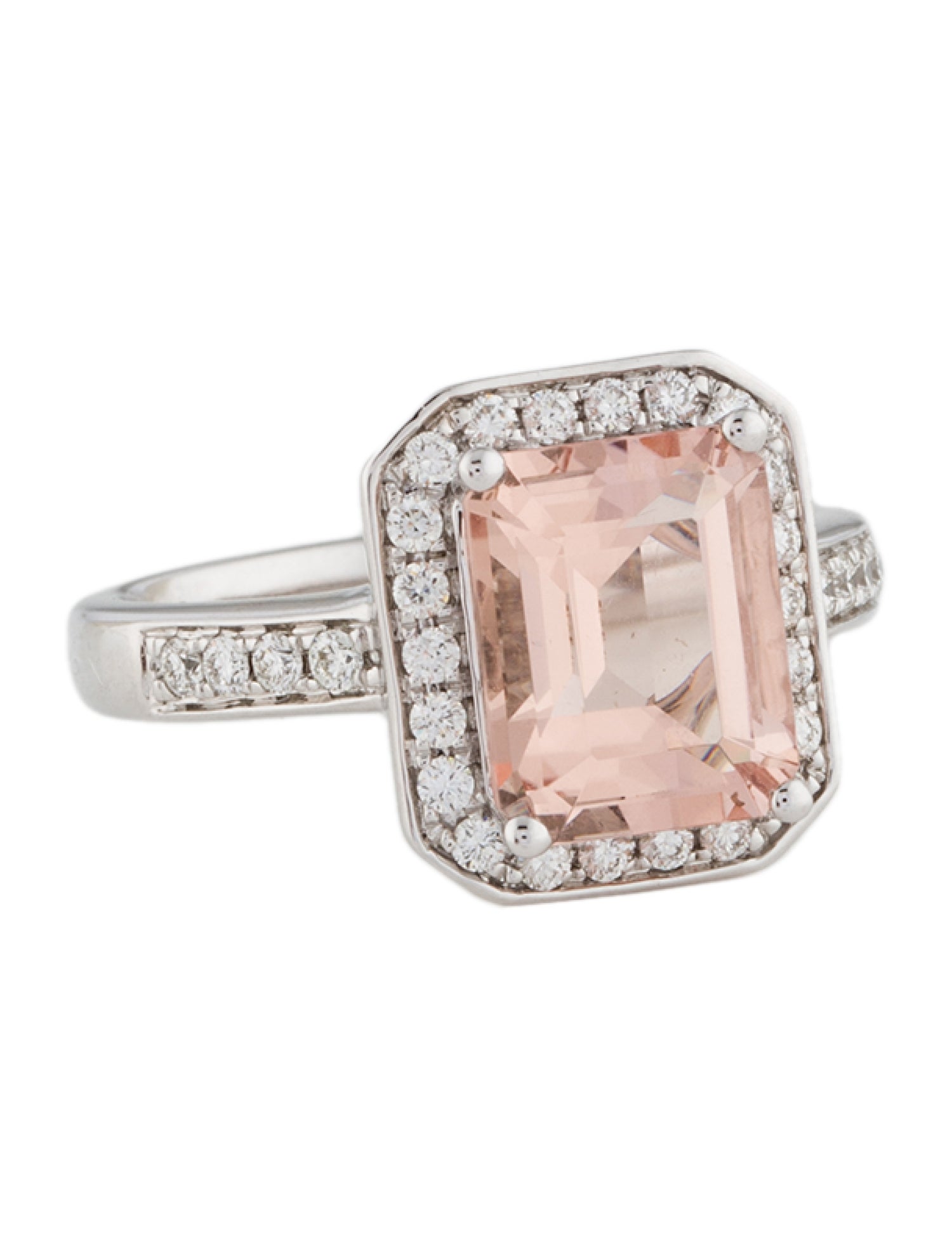 Ring 14K Morganite & Diamond Cocktail Ring
