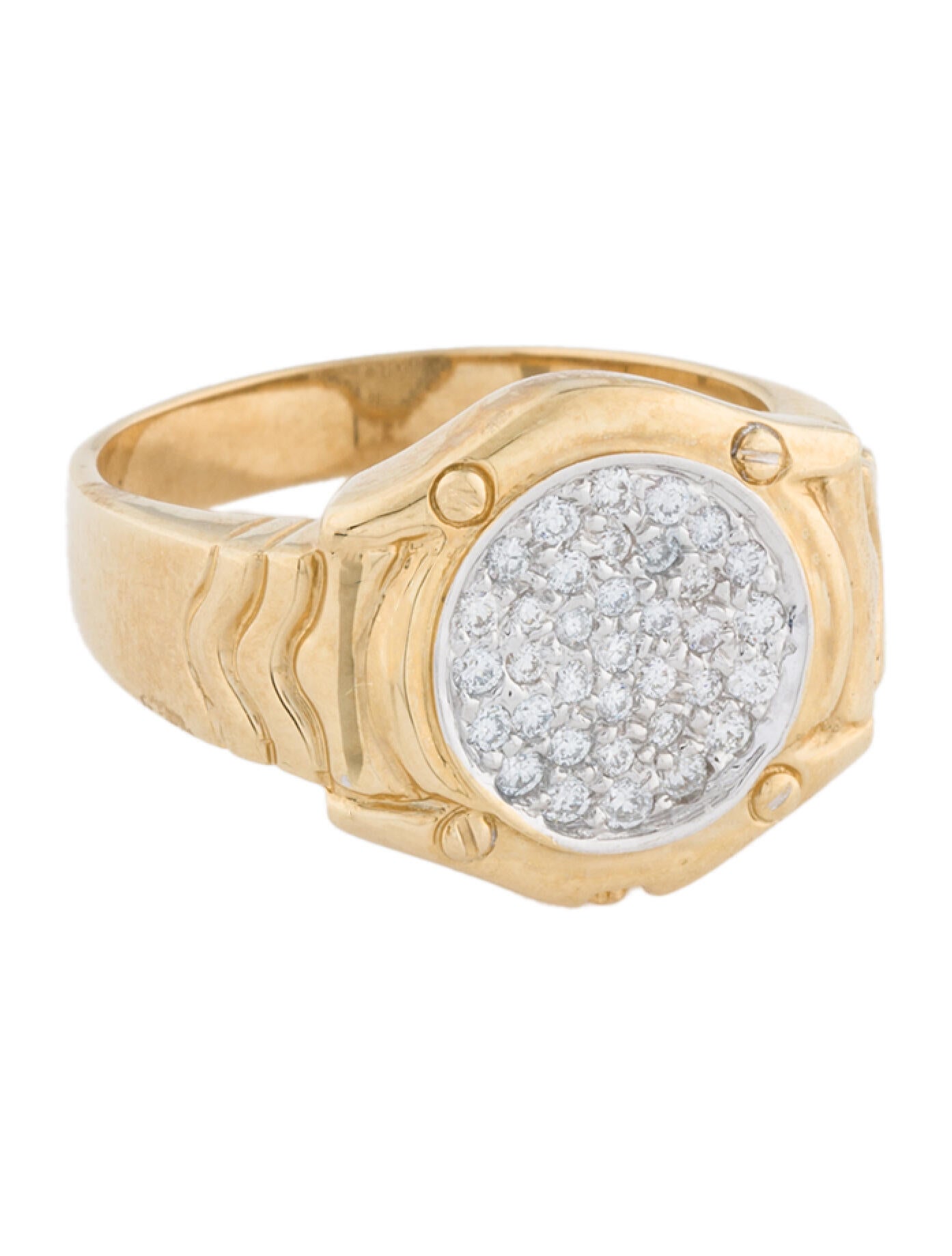 Ring 18K Diamond Signet Ring