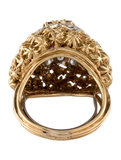 Ring 18K Ruby & Diamond Cocktail Ring