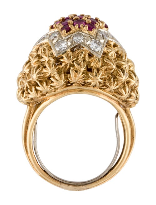 Ring 18K Ruby & Diamond Cocktail Ring