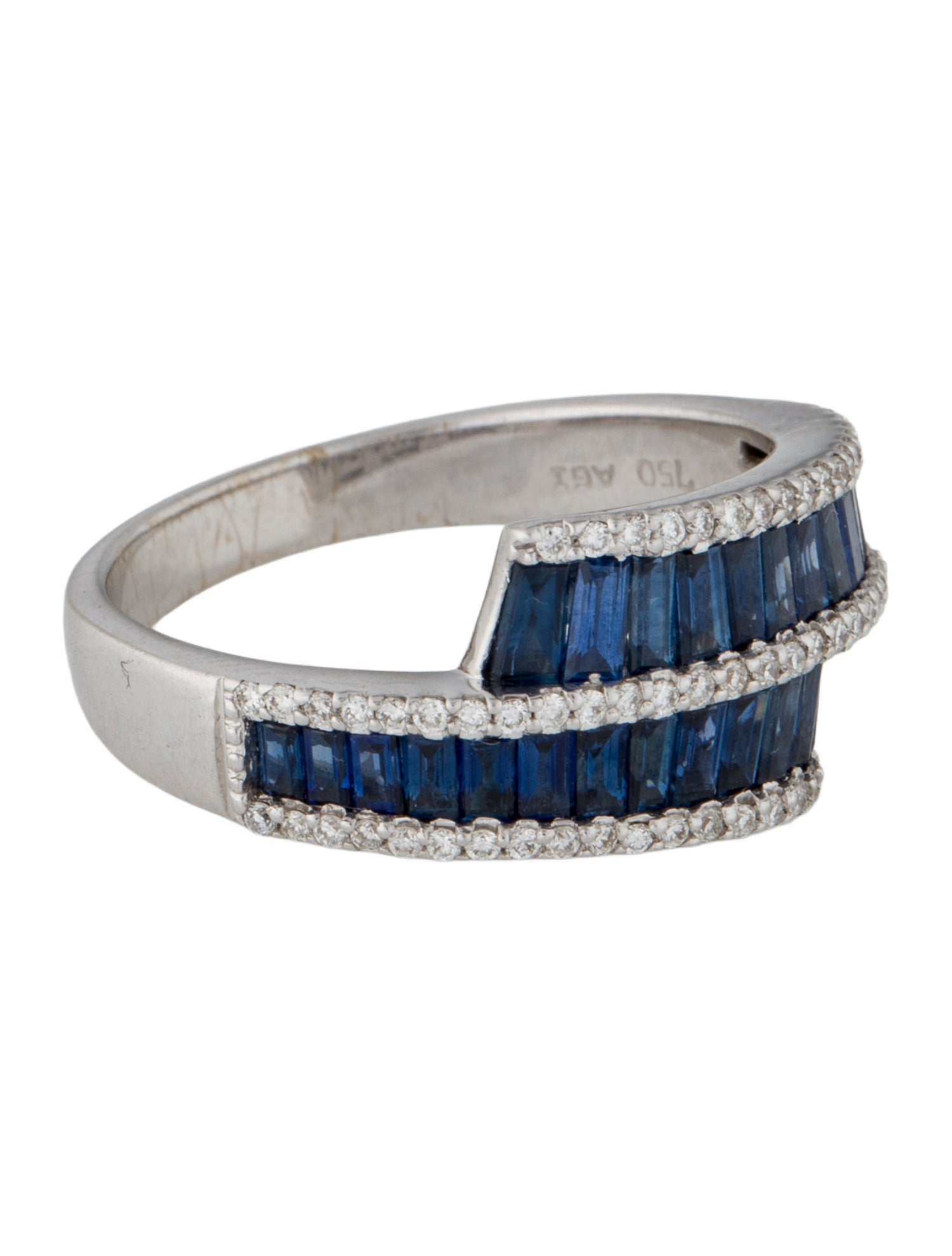 Ring 18K 1.22ctw Sapphire & Diamond Band
