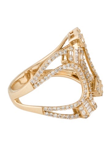 Ring Cocktail 14K Diamond 6.75