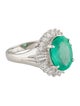 Ring Platinum 3.02ct Emerald & Diamond Cocktail Ring