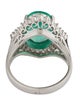 Ring Platinum 3.02ct Emerald & Diamond Cocktail Ring