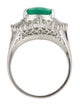 Ring Platinum 3.02ct Emerald & Diamond Cocktail Ring