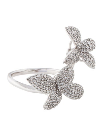Ring Cocktail 14K 1.00ctw Diamond Bypass 7.25