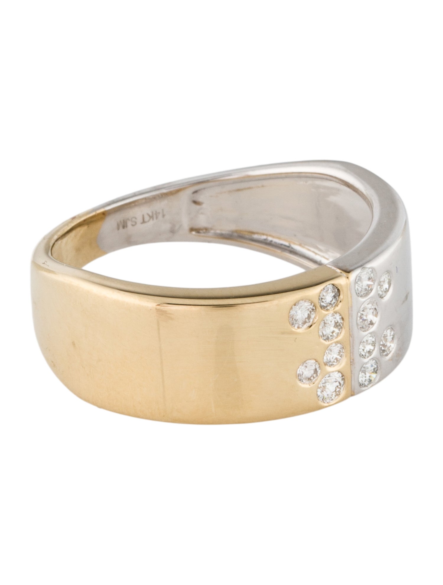 Ring 14K Diamond Two-Tone Band