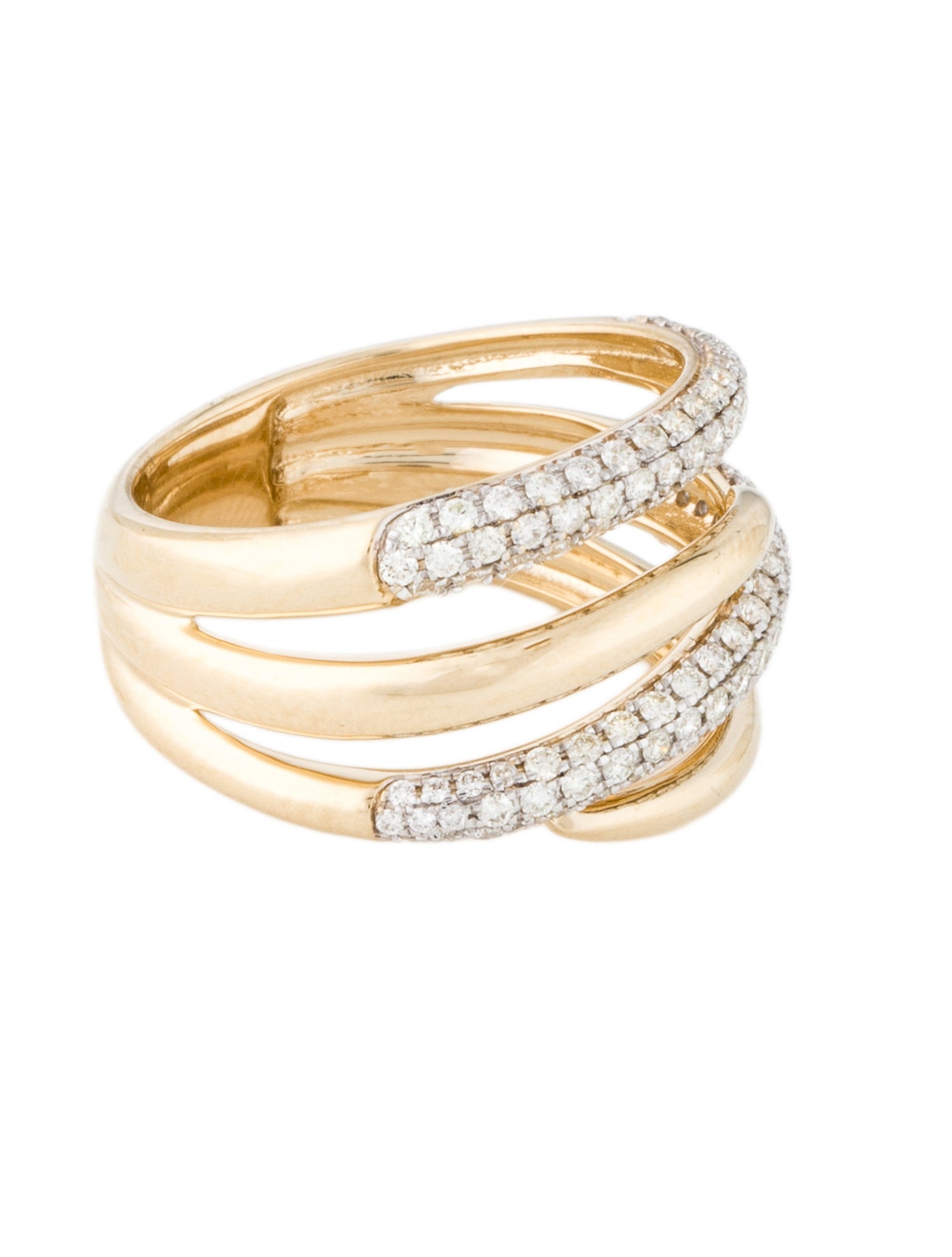 Ring 14K Diamond Wide Band w/ Tags