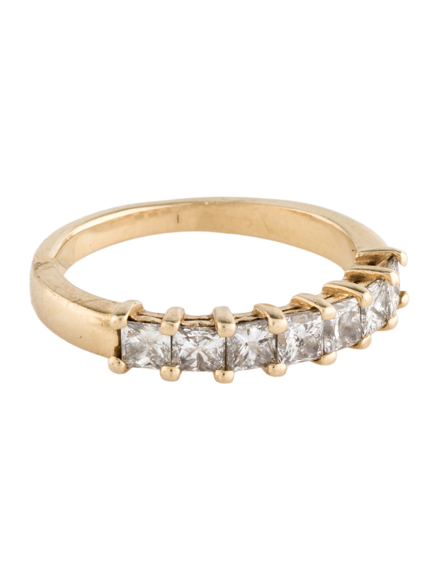 Ring 14K 1.54ctw Princess Cut Band