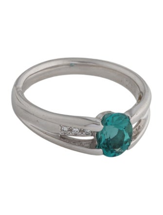 Ring Platinum Tourmaline & Diamond Band