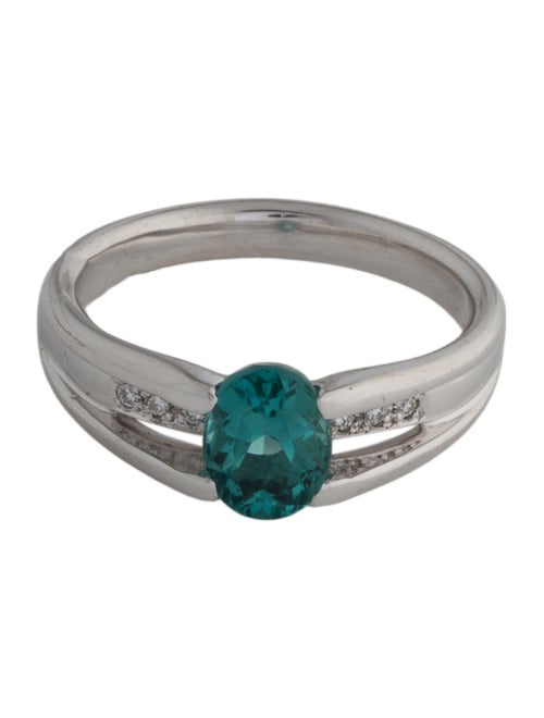 Ring Platinum Tourmaline & Diamond Band