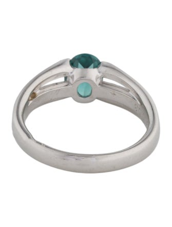 Ring Platinum Tourmaline & Diamond Band