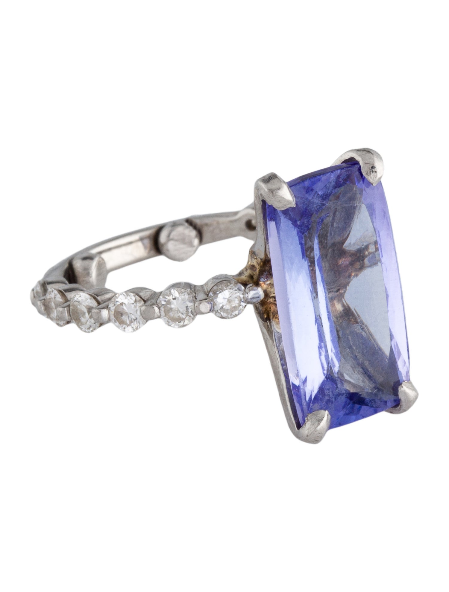 Ring Platinum 4.05ct Tanzanite & Diamond Cocktail Ring