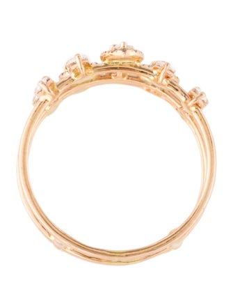 Ring 18K Diamond Triple Row Brand