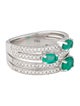 Ring Blue Nile 14K Emerald & Diamond Band