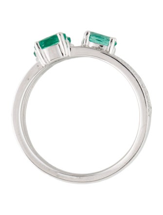 Ring Blue Nile 14K Emerald & Diamond Band