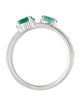 Ring Blue Nile 14K Emerald & Diamond Band