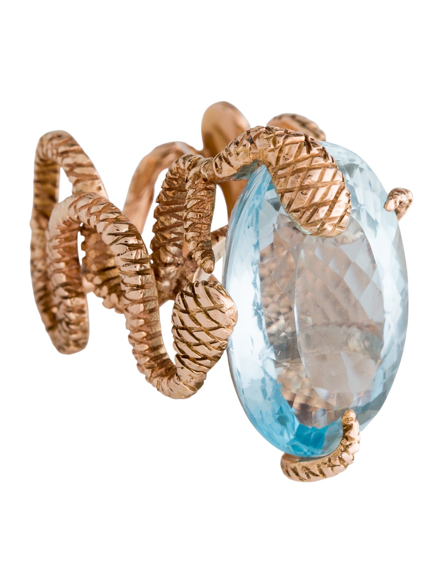 Ring Botta Gioielli 18K 48.20ct Topaz Snake Cocktail Ring