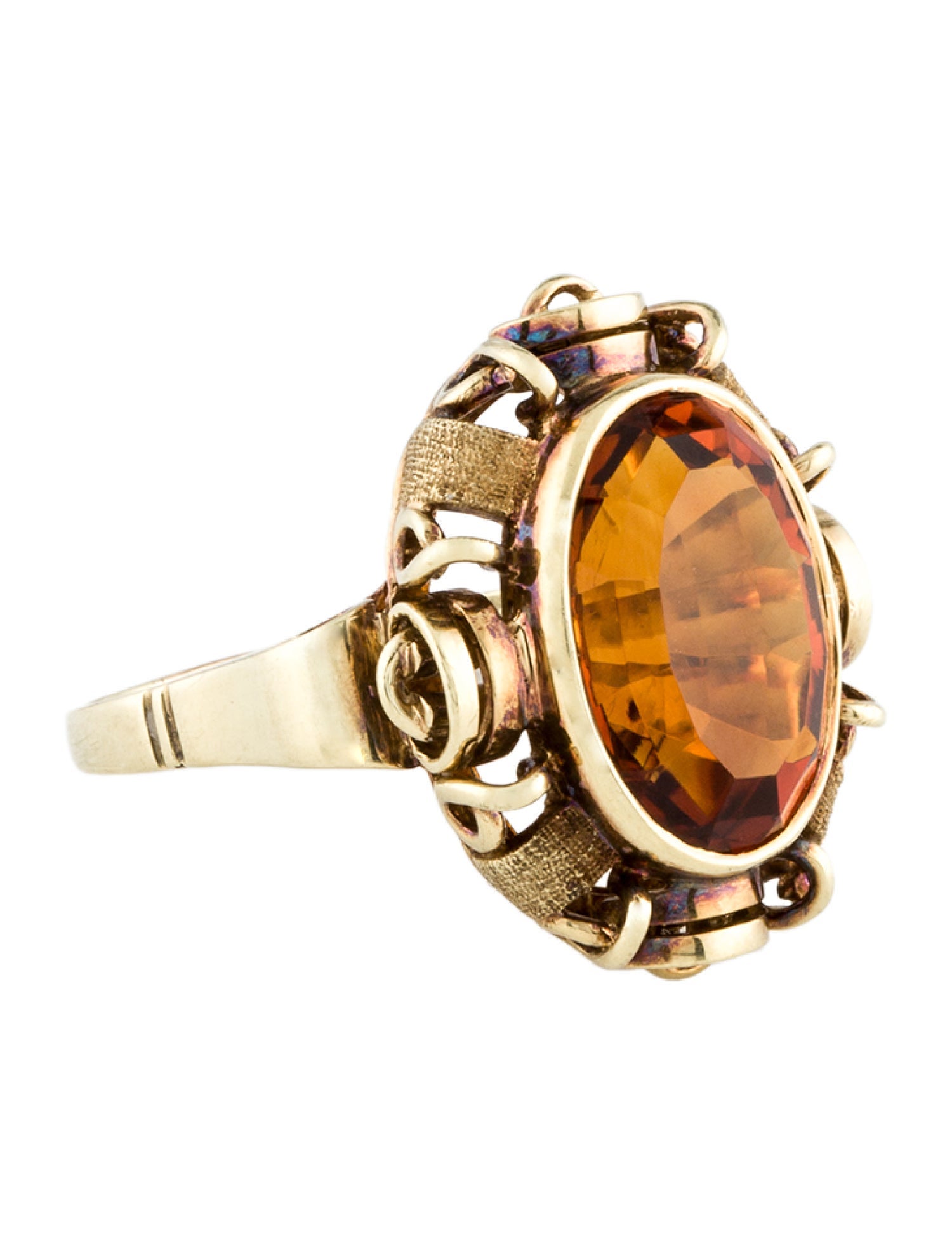 Ring 14K 4.95ctw Citrine Cocktail Ring