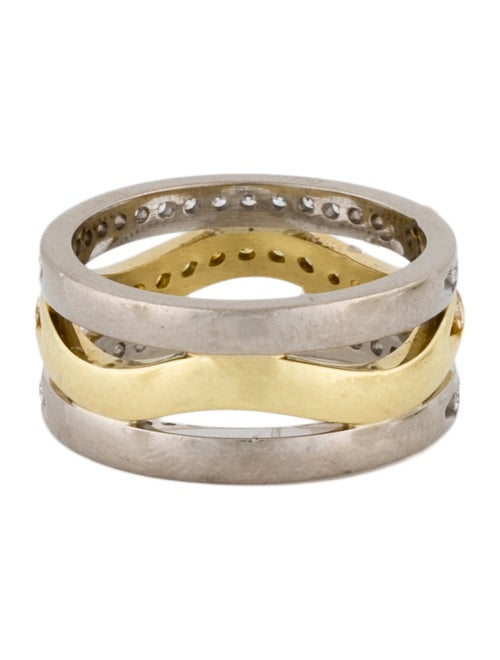 Ring 18K Diamond Three-Row Band