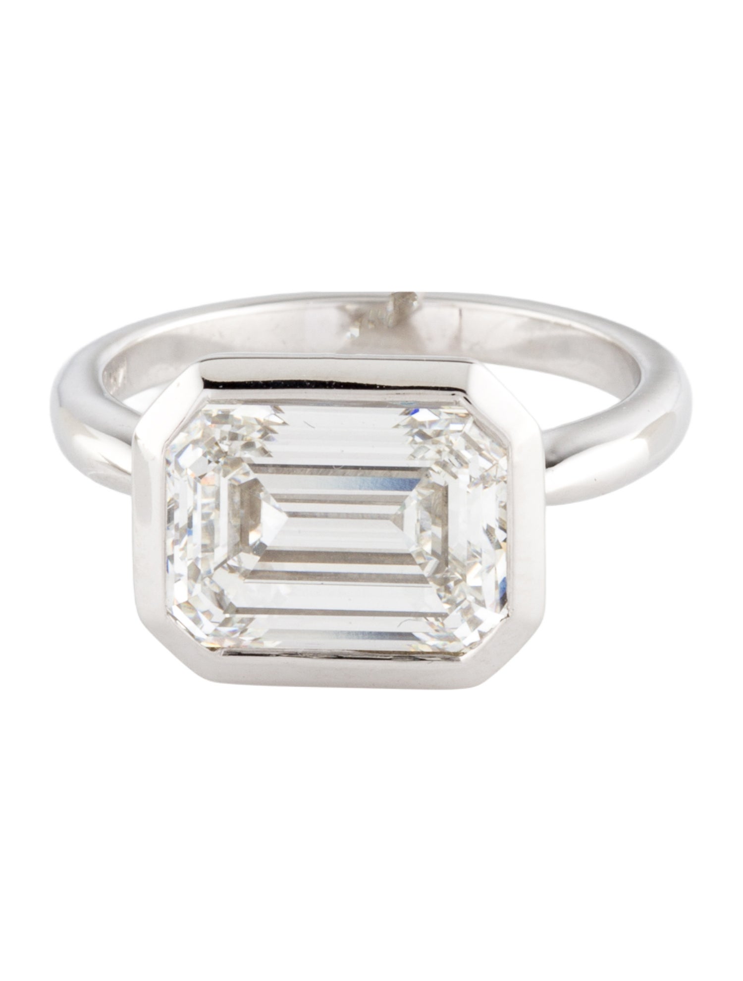 Ring 14K 4.60ct Lab-Grown Diamond Bezel Set Engagement