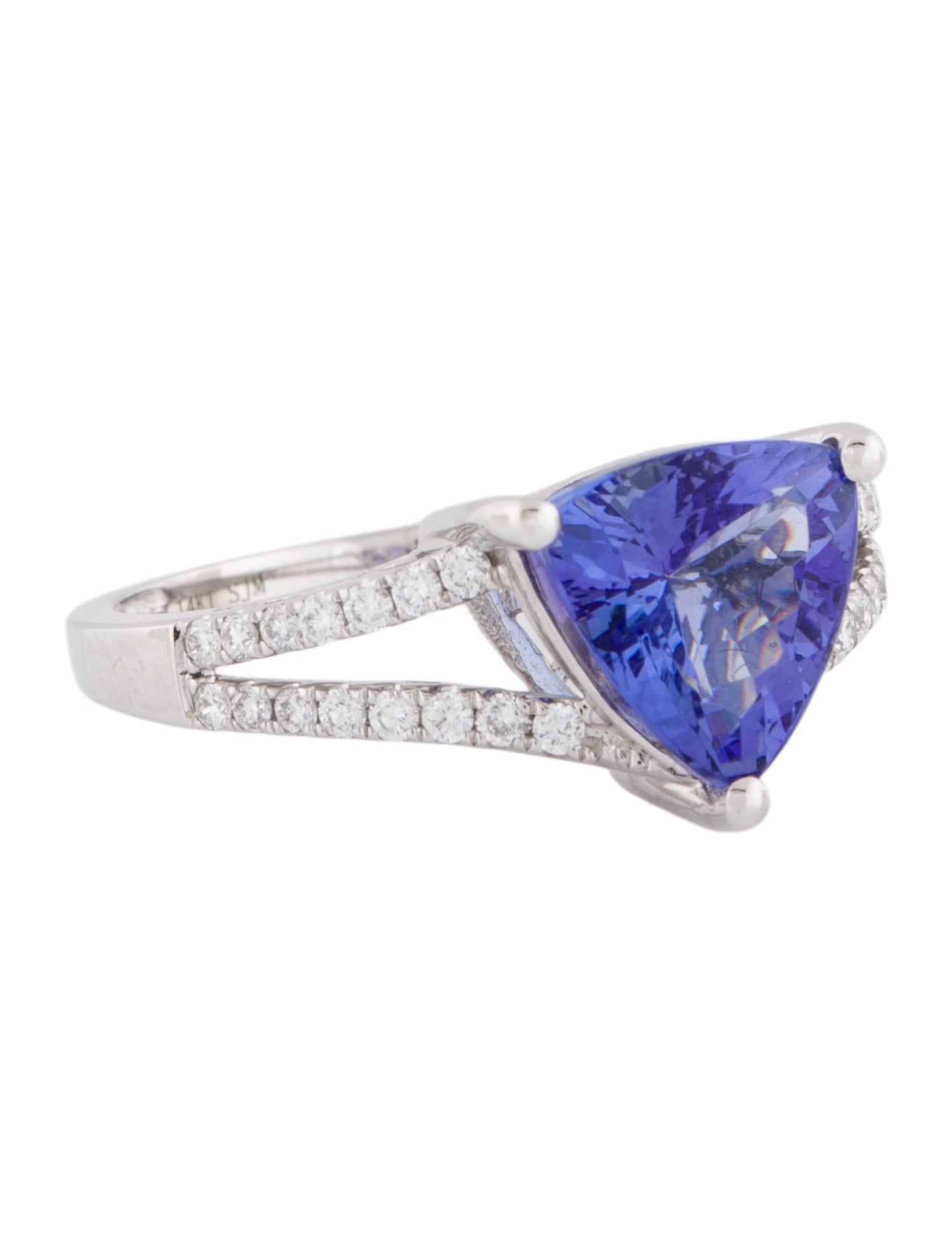 Ring 14K 2.74ct Tanzanite & Diamond Cocktail Ring