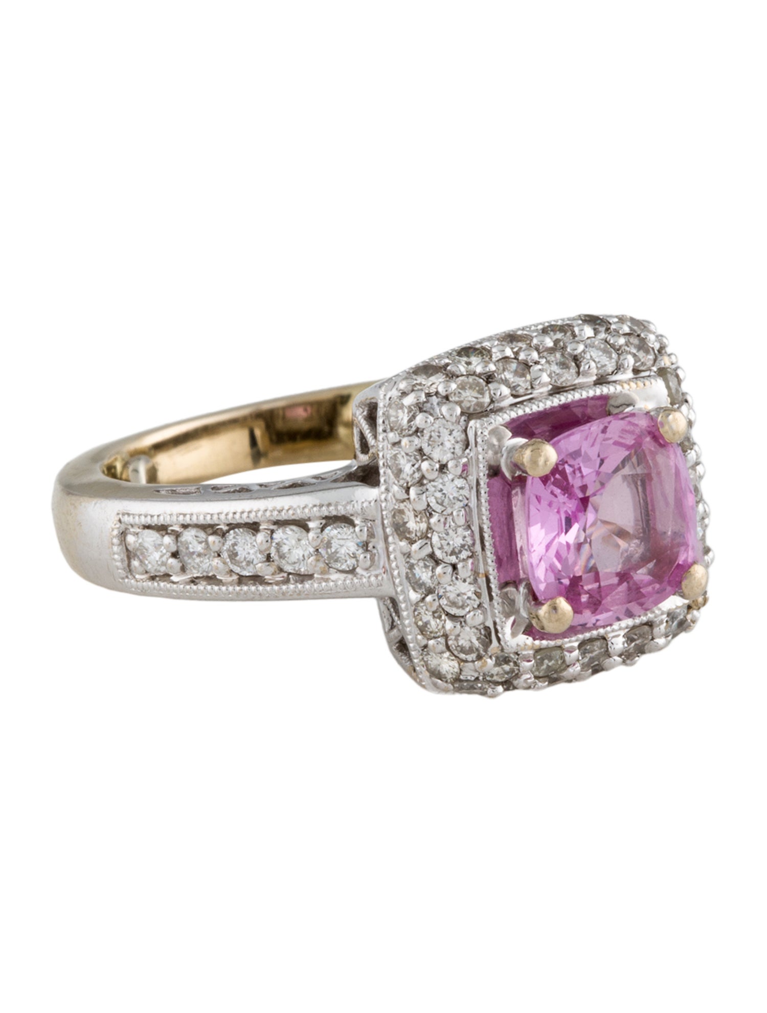 Ring 18K 1.14ct Sapphire & Diamond Cocktail