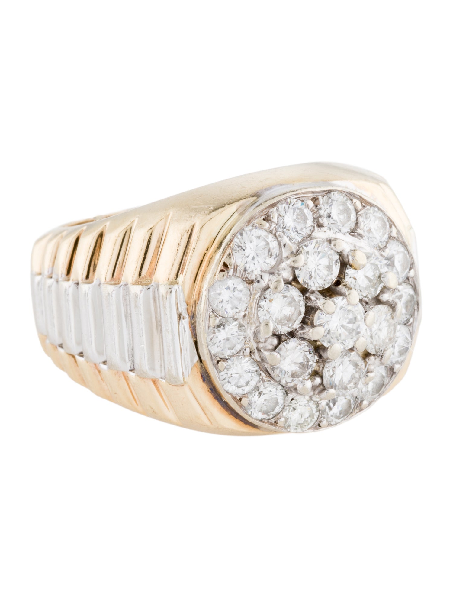 Ring 14K 2.59ctw Diamond Signet Ring