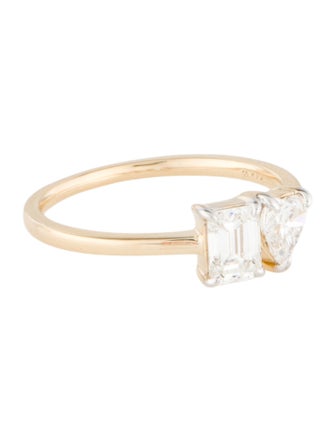 Ring 14K 1.02ctw Lab-Grown Diamond Moi et Toi Cocktail Ring