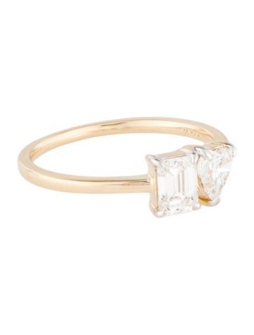 Ring Cocktail 14K 1.02ctw Lab-Grown Diamond Moi et Toi 7