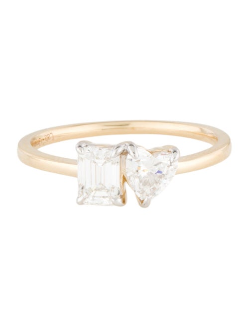 Ring 14K 1.02ctw Lab-Grown Diamond Moi et Toi Cocktail Ring
