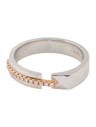 Ring 18K Two-Tone Diamond Band Ring