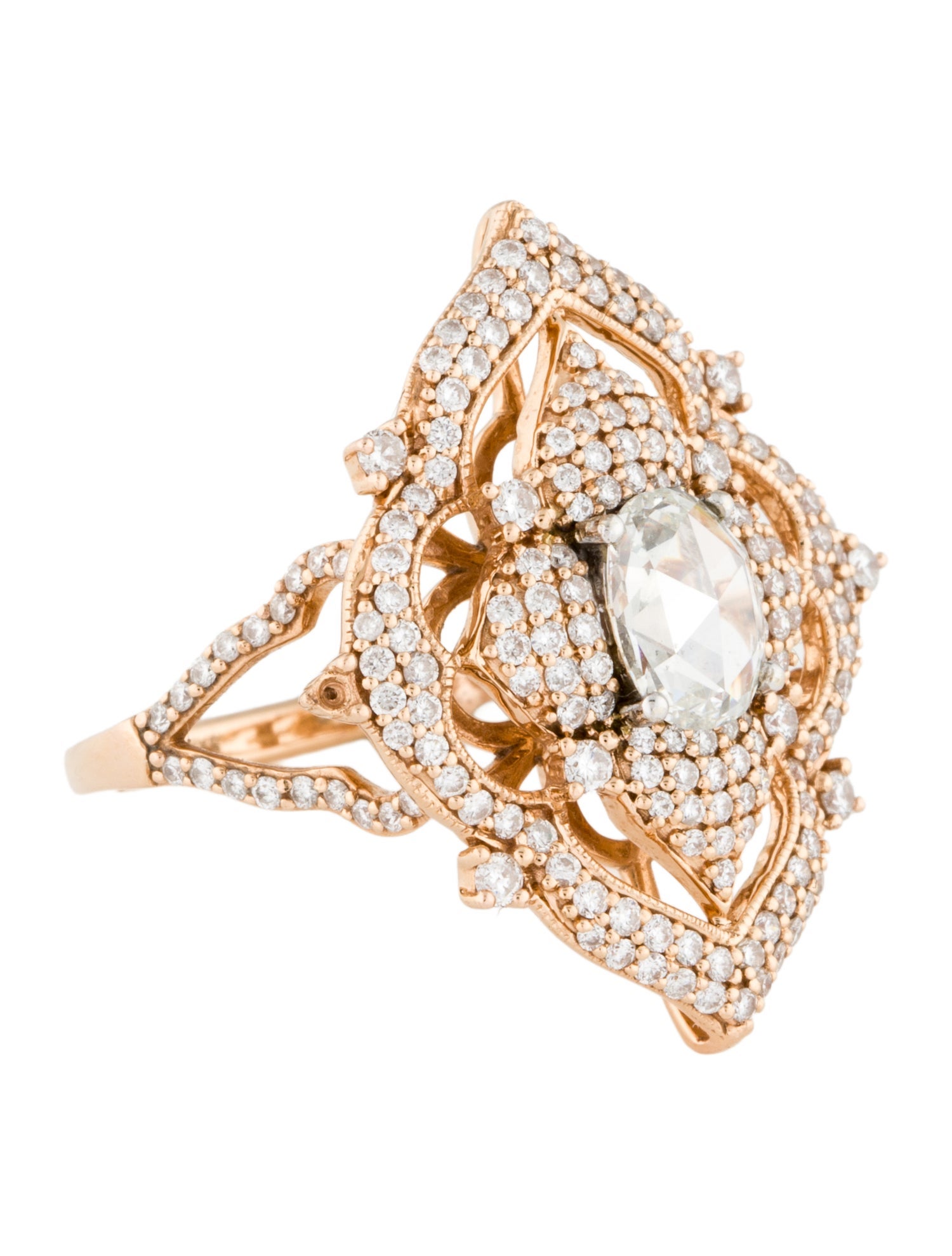 Sara Weinstock 18K Diamond Shield Cocktail Ring