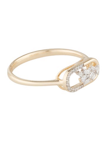 Ring Cocktail 14K Diamond 6.5
