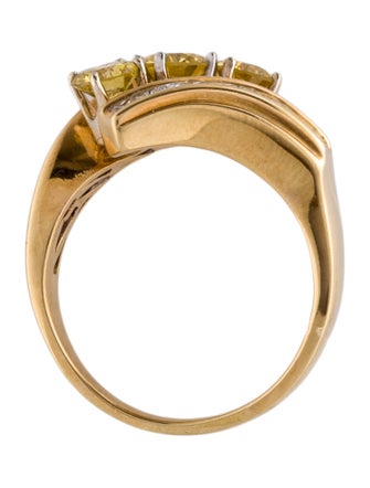 Ring 18K 2.06ctw Diamond Bypass Cocktail Ring