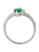 Ring 18K Emerald & Diamond Cocktail Ring