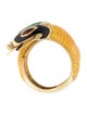 Ring 14K Diamond & Enamel Snake Band Ring