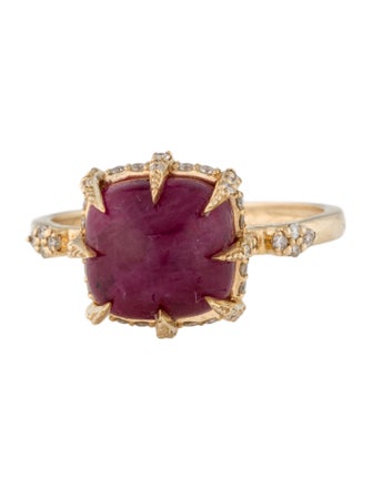 Ring 18K 6.02ctw Ruby & Diamond Cocktail Ring