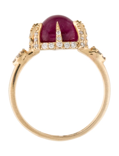 Ring 18K 6.02ctw Ruby & Diamond Cocktail Ring