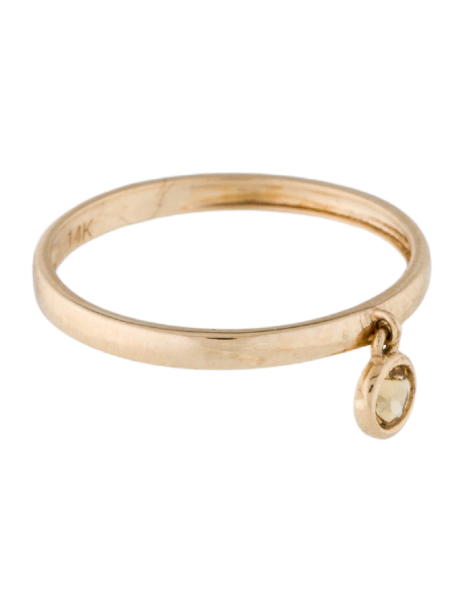 Ring 14K Citrine Charm Cocktail Ring