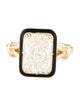 Ring 4.11ctw Lab-Grown Diamond & Enamel Engagement Ring