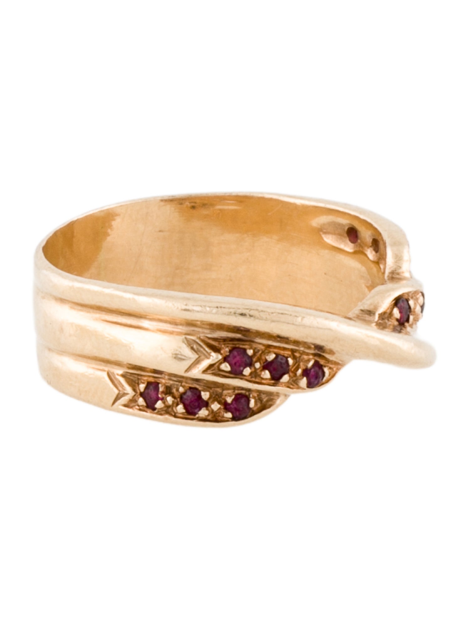 Ring 14K Tapered Twist Ruby Band
