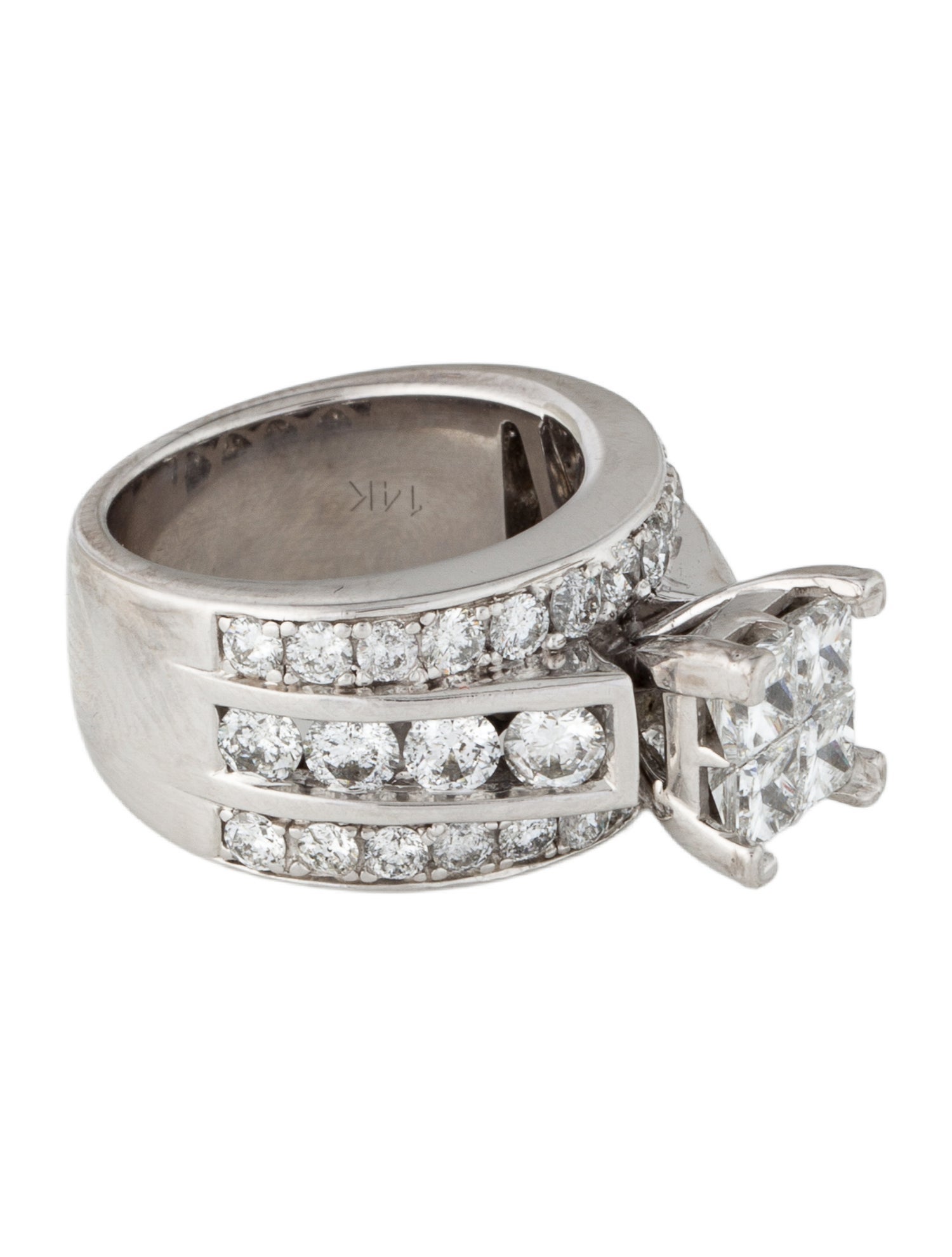 Ring 14K 3.61ctw Diamond Engagement