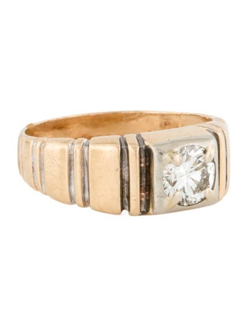 Ring Signet 1.06ct Diamond 9.75