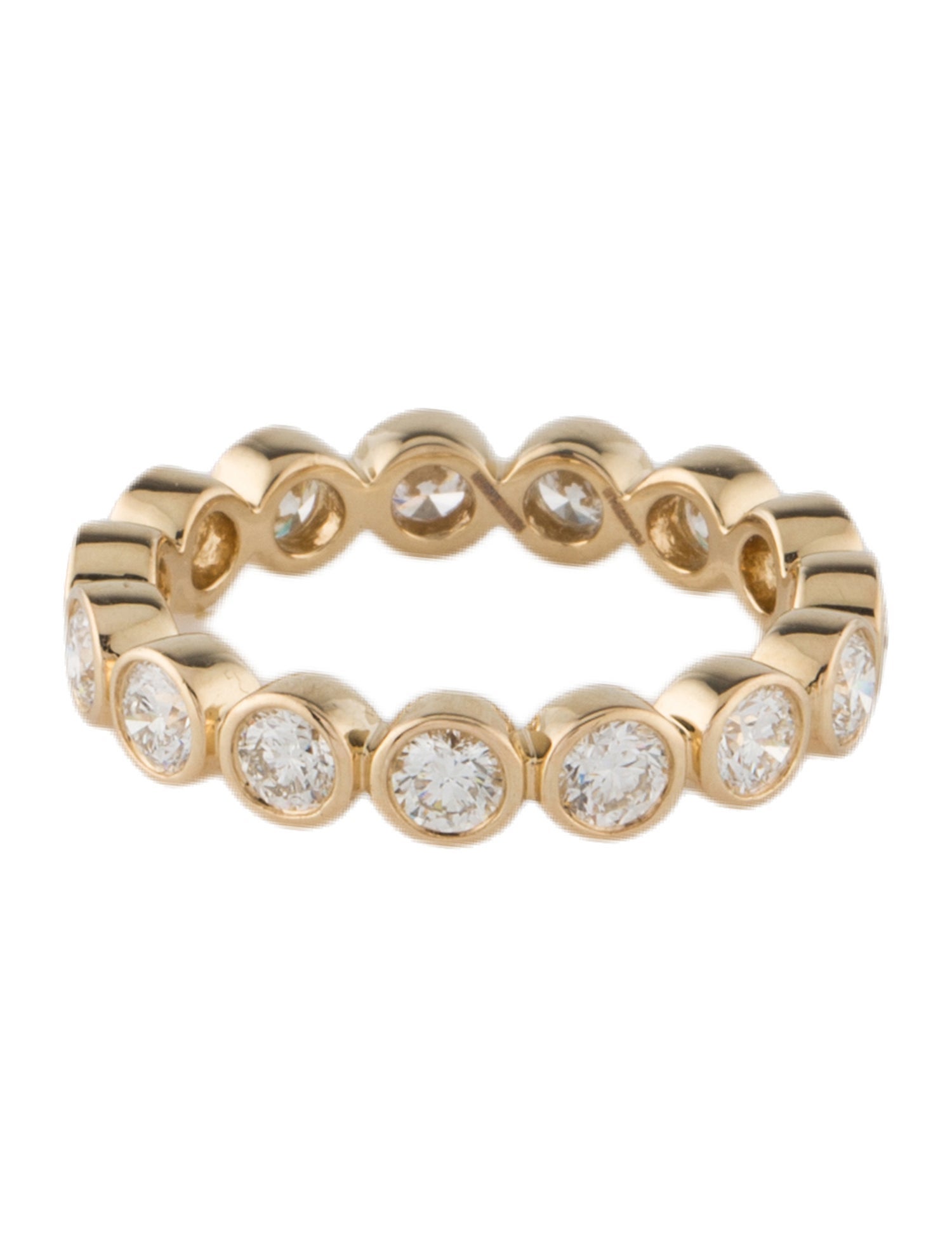 Ring 14K 1.56ctw Diamond Bezel Set Eternity