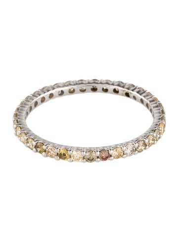 Ring Eternity Band 14K Diamond 6.25