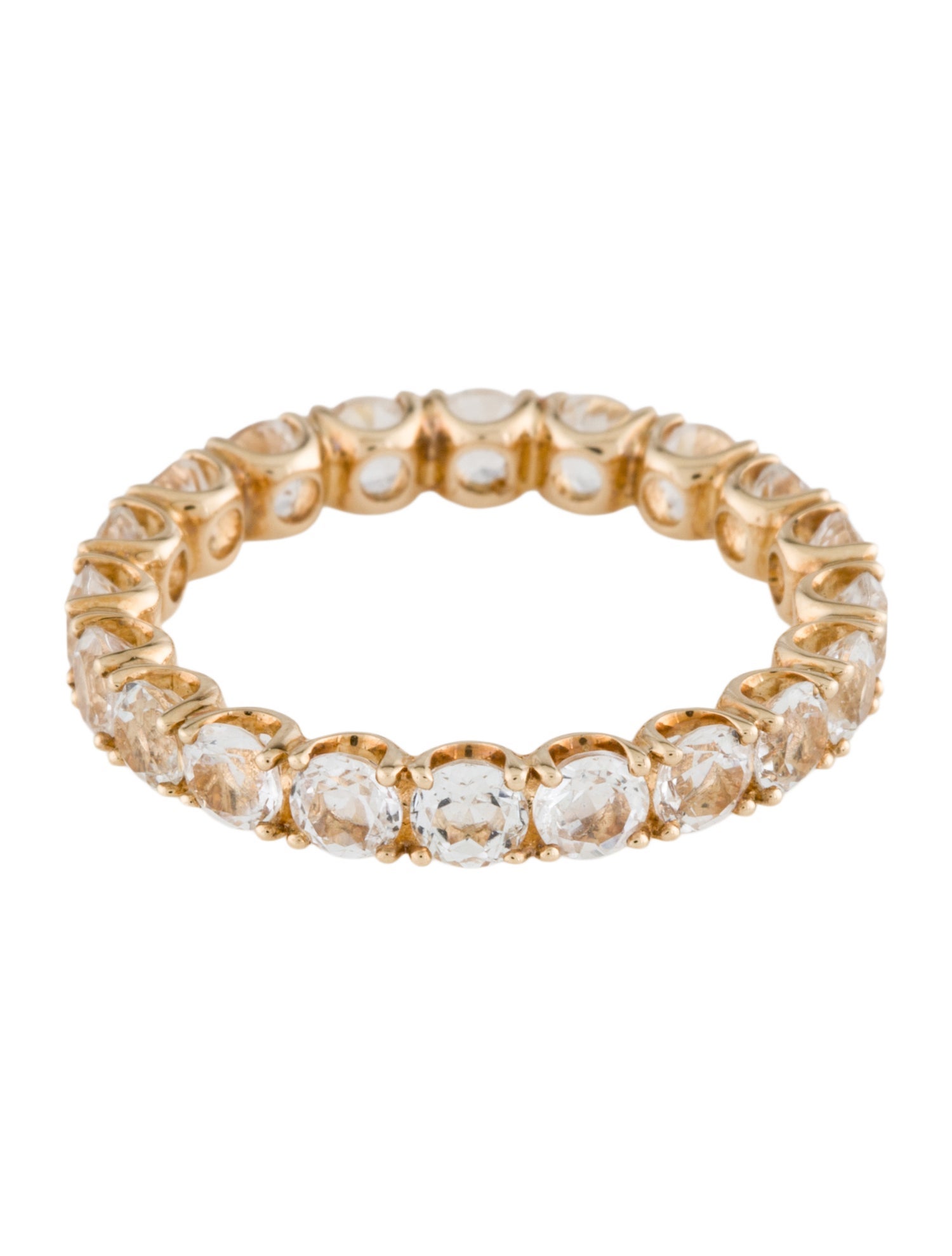 Ring 14K 2.74ctw Topaz Eternity Band Ring