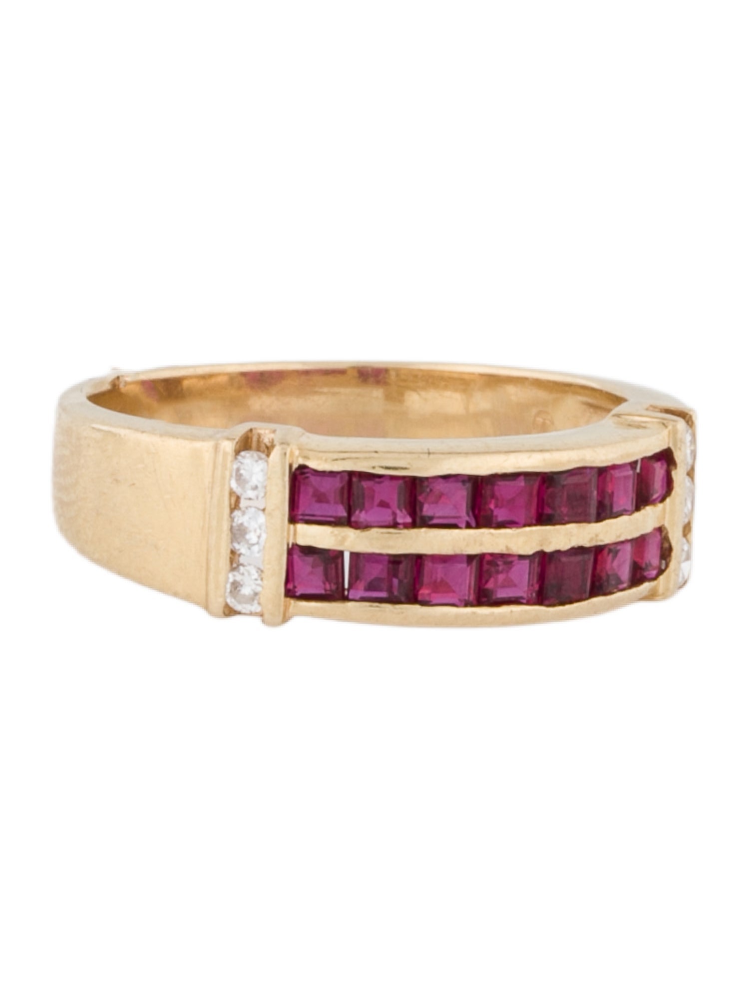 Ring 18K Ruby & Diamond Band