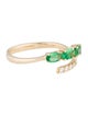 Ring Cirari 14K Tsavorite Garnet & Diamond Bypass Ring