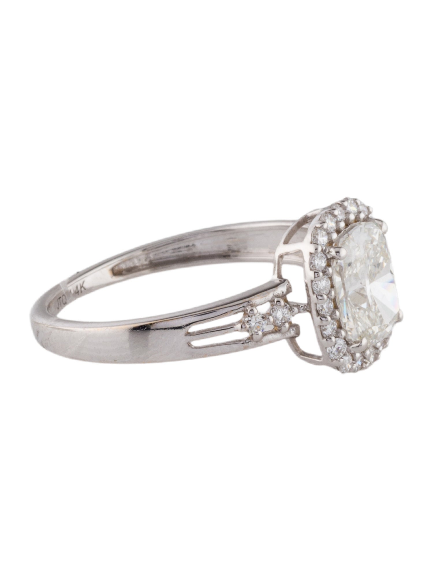Ring 14K 1.55ctw Lab-Grown Diamond Halo Set Cocktail